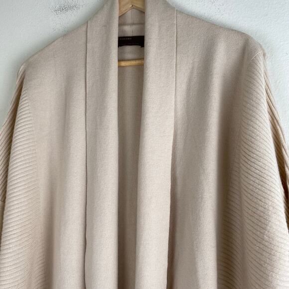 Kerisma Mercer Open Cardigan Sweater Size S/M Beige Ecru Angora Casual Staple - Picture 6 of 13